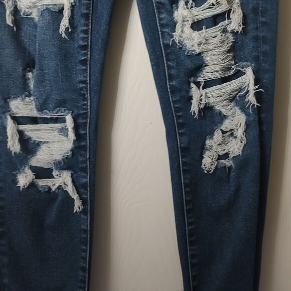 American Eagle Next Level Stretch Super Distressed Hi Rise Jeggings  Sz 4S  NWOT - Picture 6 of 16